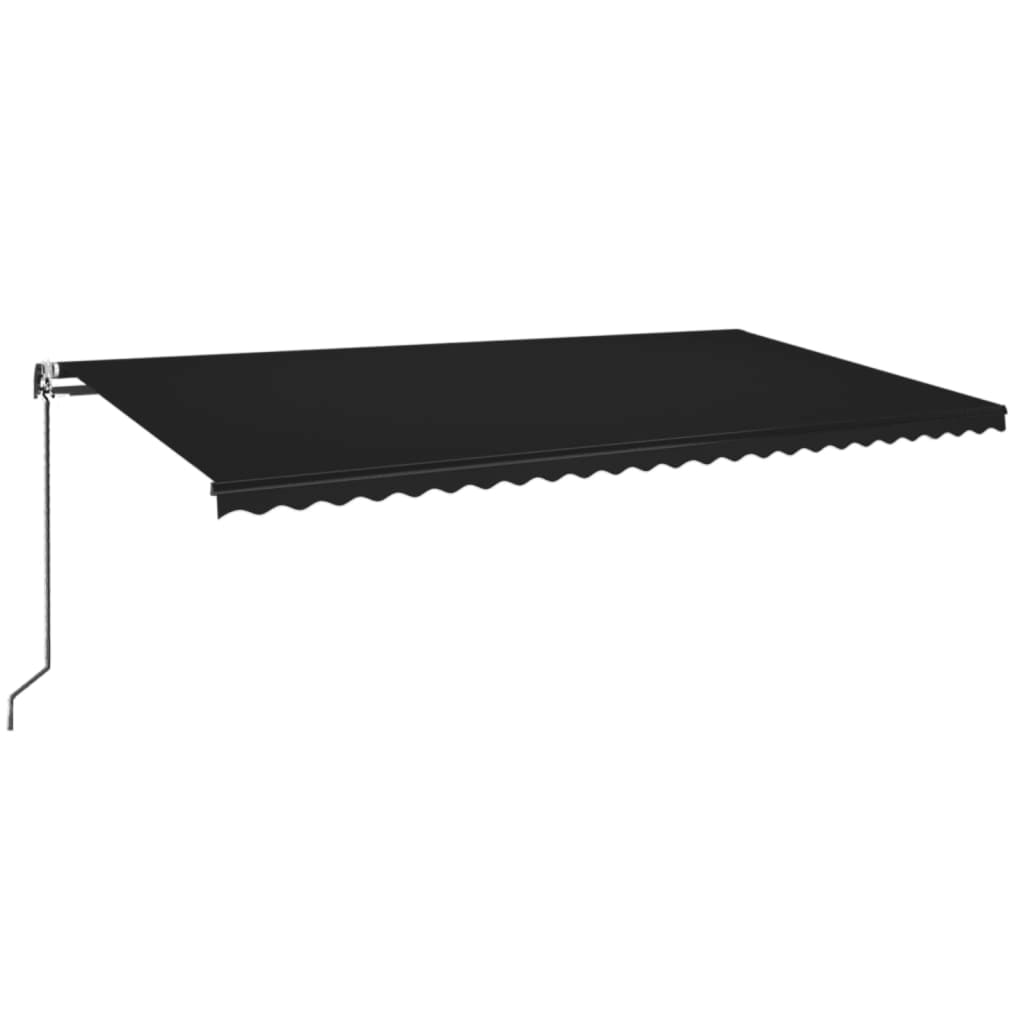 VidaXL Luifel automatisch met LED en windsensor 600x350 cm antraciet