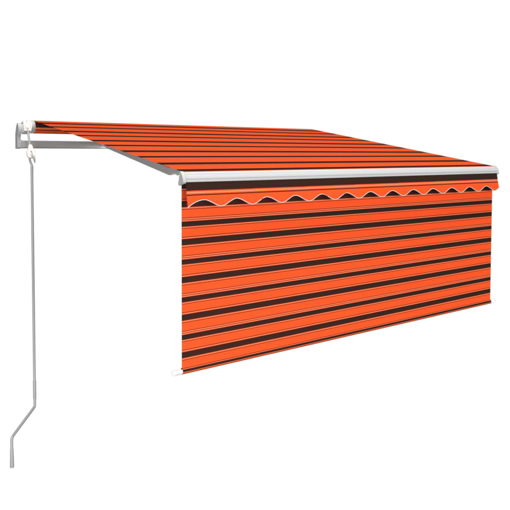 VidaXL Luifel automatisch uittrekbaar met rolgordijn 3x2,5 m oranje