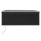 Vidaxl luifel met rolgordijn, led en windsensor 3,5x2,5 m antraciet