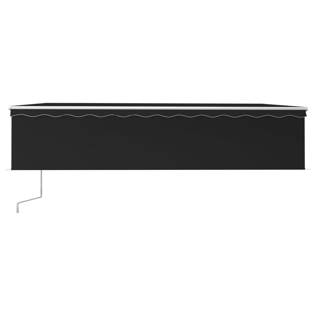 VidaXL Luifel automatisch rolgordijn LED windsensor 6x3 m antraciet