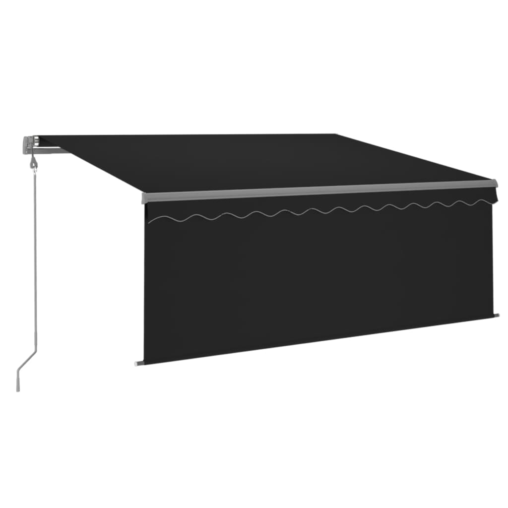 VidaXL Luifel automatisch met gordijn LED windsensor 3x2,5 m antraciet