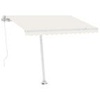 VidaXL Luifel automatisch met LED en windsensor 300x250 cm crèmekleur