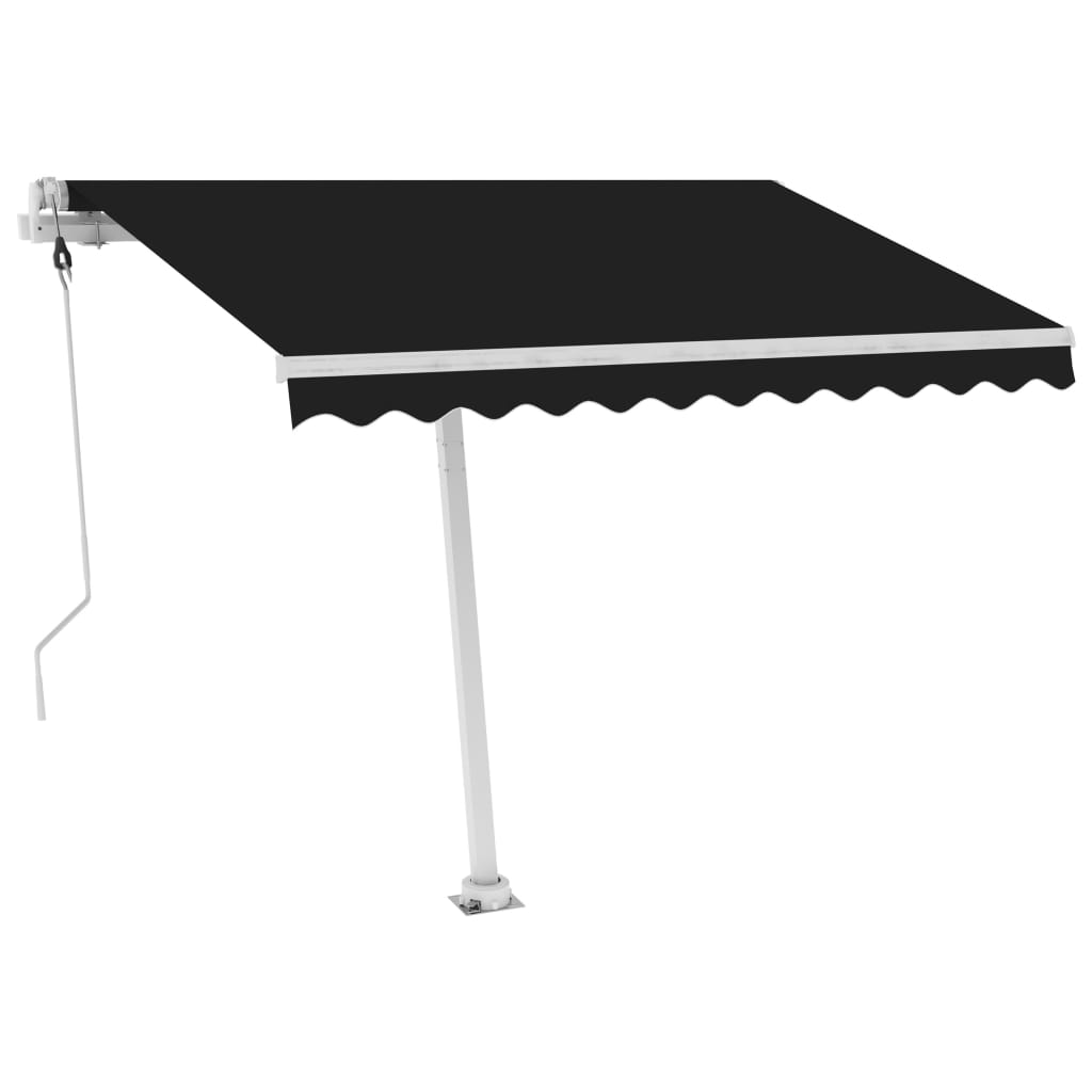 VidaXL Luifel automatisch met LED en windsensor 300x250 cm antraciet