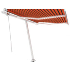 VidaXL Luifel automatisch met LED windsensor 300x250 cm oranje bruin