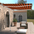 VidaXL Luifel automatisch met LED windsensor 300x250 cm oranje bruin