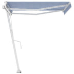 VidaXL Luifel vrijstaand automatisch 350x250 cm blauw en wit