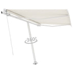 VidaXL Luifel vrijstaand automatisch 350x250 cm crèmekleurig
