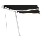 VidaXL Luifel automatisch met LED en windsensor 350x250 cm antraciet