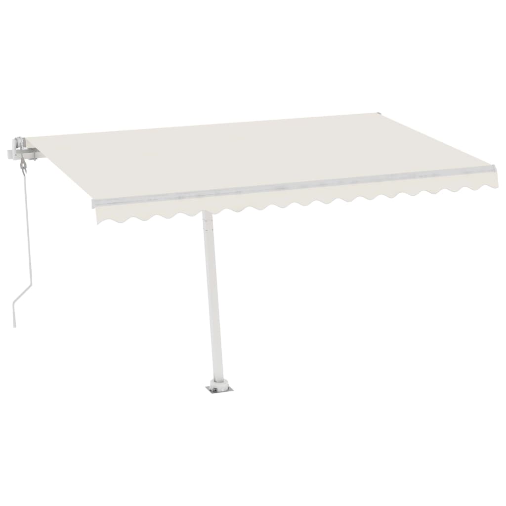 VidaXL Luifel vrijstaand automatisch 450x300 cm crèmekleurig