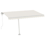 VidaXL Luifel vrijstaand automatisch 450x300 cm crèmekleurig