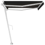 VidaXL Luifel automatisch met LED en windsensor 450x300 cm antraciet