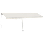 VidaXL Luifel vrijstaand handmatig uittrekbaar 600x300 cm crèmekleurig