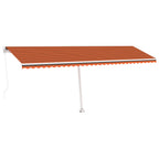 VidaXL Luifel vrijstaand handmatig uittrekbaar 600x300 cm oranje bruin