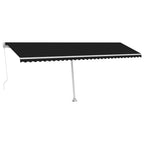 VidaXL Luifel handmatig uittrekbaar met LED 600x300 cm antracietkleur