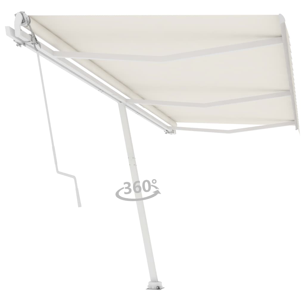VidaXL Luifel vrijstaand automatisch 600x300 cm crèmekleurig