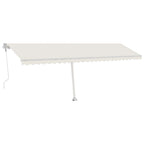 VidaXL Luifel automatisch met LED en windsensor 600x300 cm crèmekleur