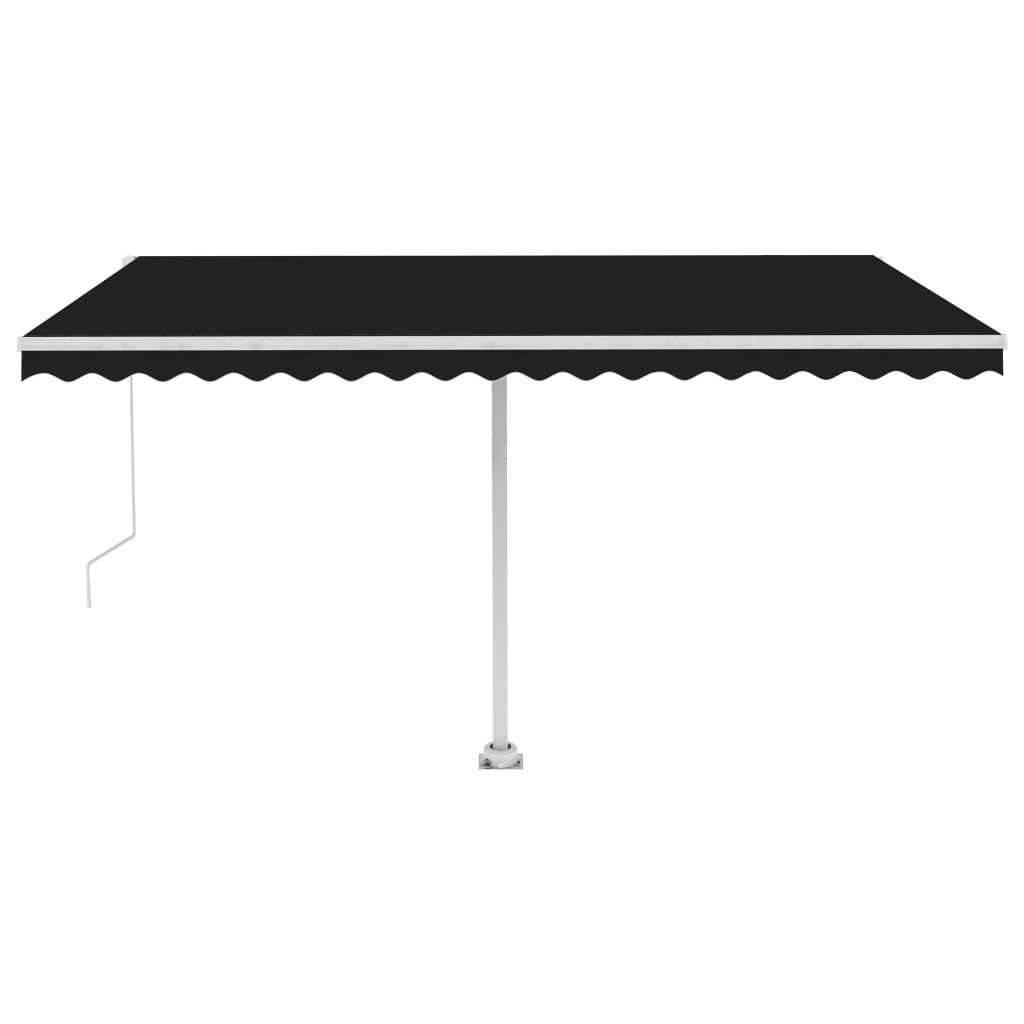 VidaXL Luifel vrijstaand handmatig uittrekbaar 400x350 cm antraciet