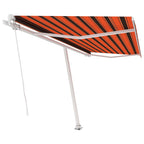 VidaXL Luifel vrijstaand handmatig uittrekbaar 400x350 cm oranje bruin