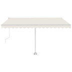 VidaXL Luifel vrijstaand automatisch 400x350 cm crèmekleurig
