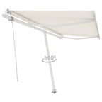 VidaXL Luifel vrijstaand automatisch 400x350 cm crèmekleurig
