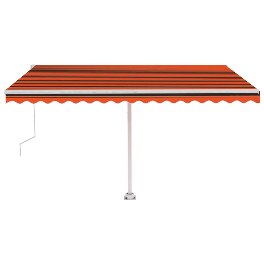 VidaXL Luifel vrijstaand automatisch 400x350 cm oranje en bruin