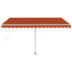 VidaXL Luifel vrijstaand automatisch 400x350 cm oranje en bruin