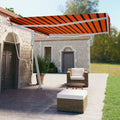 VidaXL Luifel vrijstaand automatisch 400x350 cm oranje en bruin