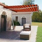VidaXL Luifel vrijstaand automatisch 400x350 cm oranje en bruin