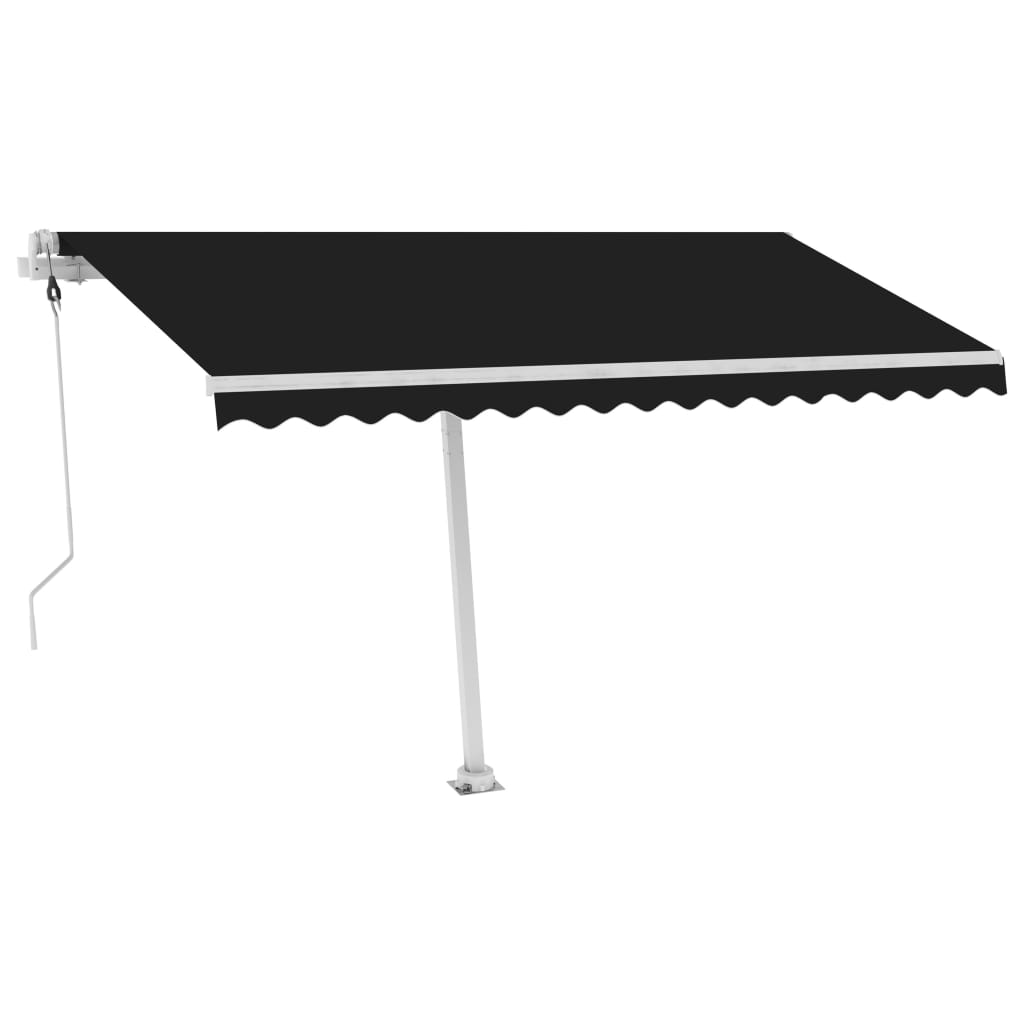 VidaXL Luifel automatisch met LED en windsensor 450x350 cm antraciet