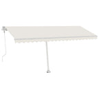VidaXL Luifel vrijstaand automatisch 500x350 cm crèmekleurig