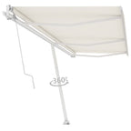 VidaXL Luifel vrijstaand automatisch 600x350 cm crèmekleurig