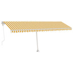 VidaXL Luifel vrijstaand automatisch 600x350 cm geel en wit