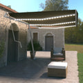 VidaXL Luifel automatisch met LED en windsensor 600x350 cm antraciet
