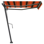 VidaXL Luifel vrijstaand handmatig uittrekbaar 300x250 cm oranje bruin