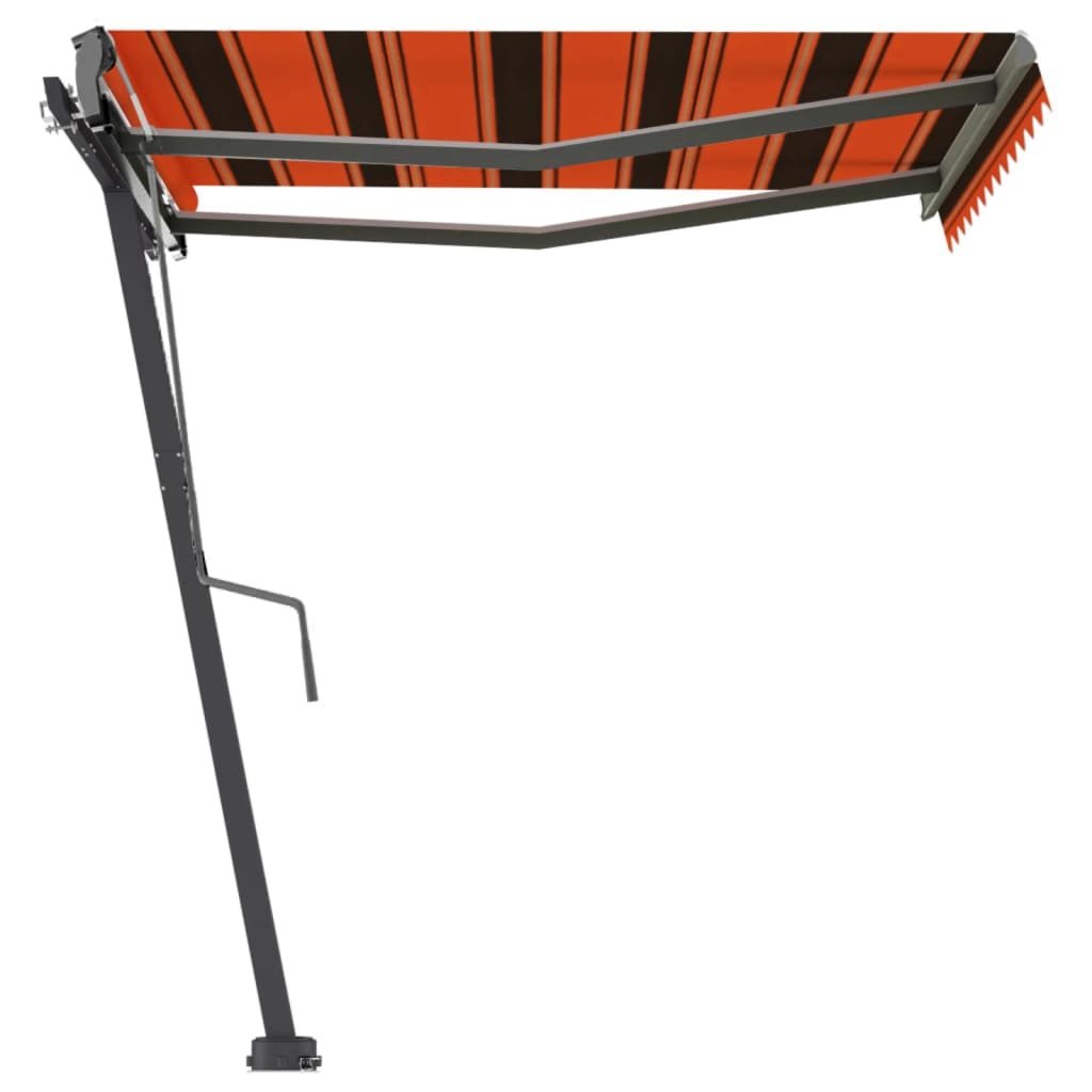 VidaXL Luifel vrijstaand handmatig uittrekbaar 300x250 cm oranje bruin