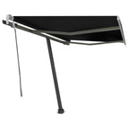 VidaXL Luifel handmatig uittrekbaar met LED 300x250 cm antracietkleur
