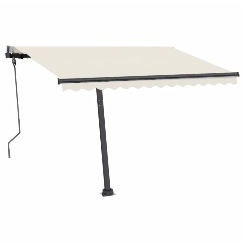 VidaXL Luifel vrijstaand automatisch 300x250 cm crèmekleurig