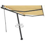VidaXL Luifel vrijstaand automatisch 300x250 cm geel en wit