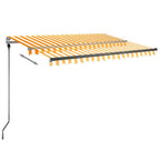 VidaXL Luifel vrijstaand automatisch 300x250 cm geel en wit
