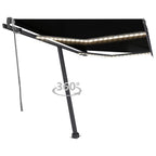 VidaXL Luifel automatisch met LED en windsensor 300x250 cm antraciet