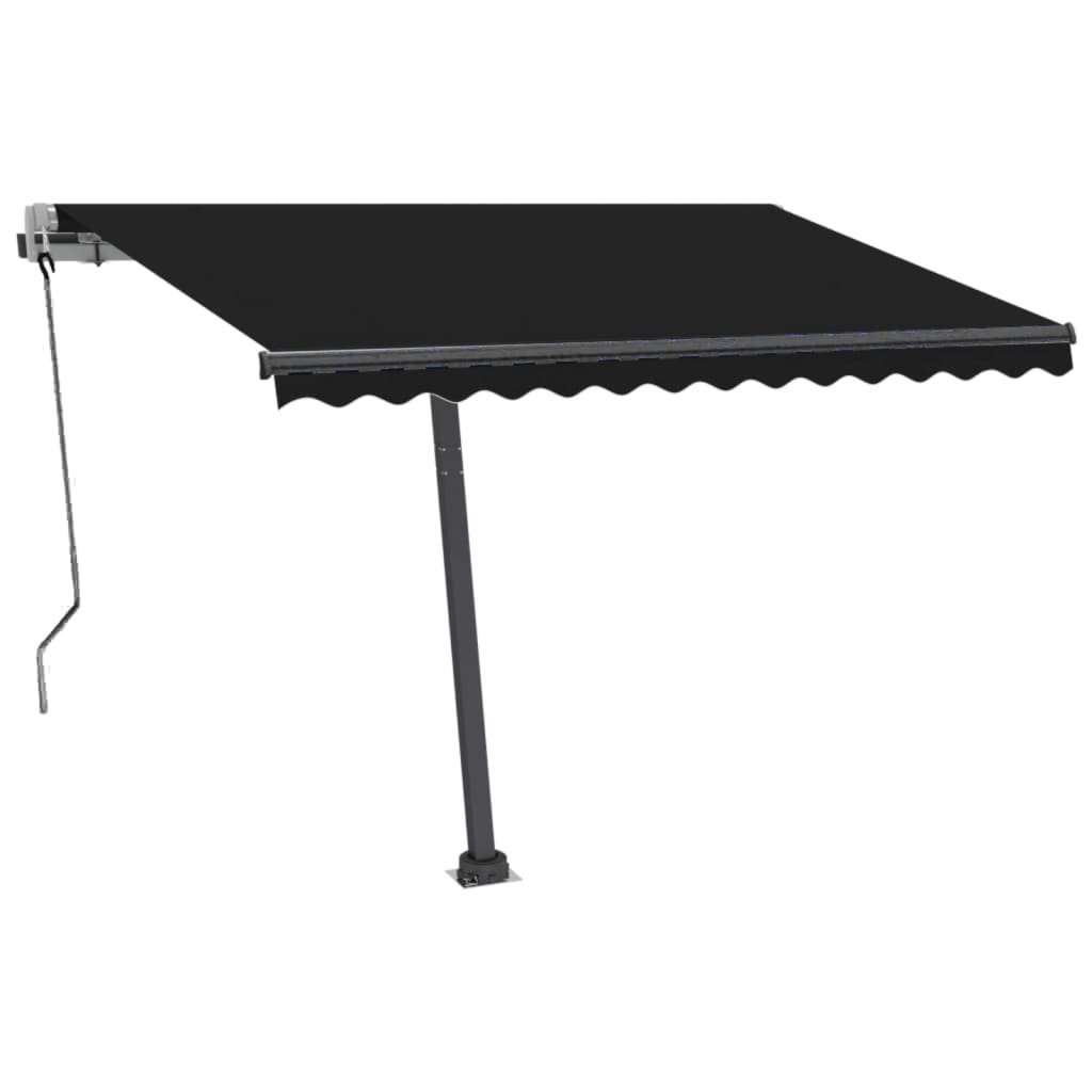 VidaXL Luifel automatisch met LED en windsensor 300x250 cm antraciet
