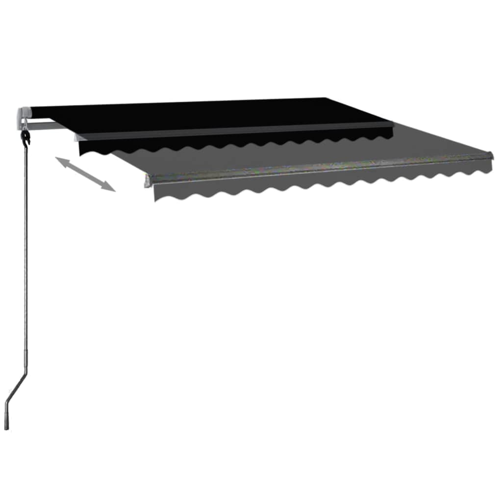 VidaXL Luifel automatisch met LED en windsensor 300x250 cm antraciet
