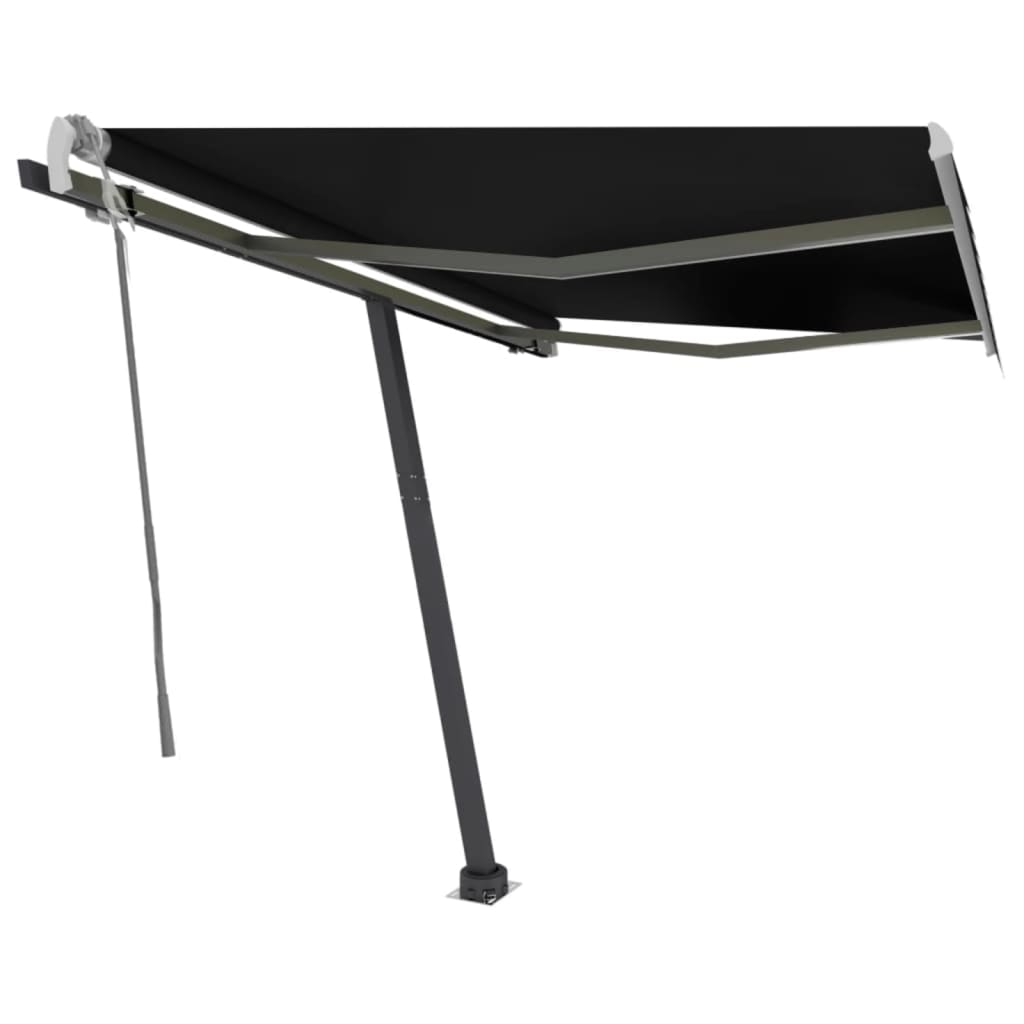 VidaXL Luifel vrijstaand handmatig uittrekbaar 350x250 cm antraciet