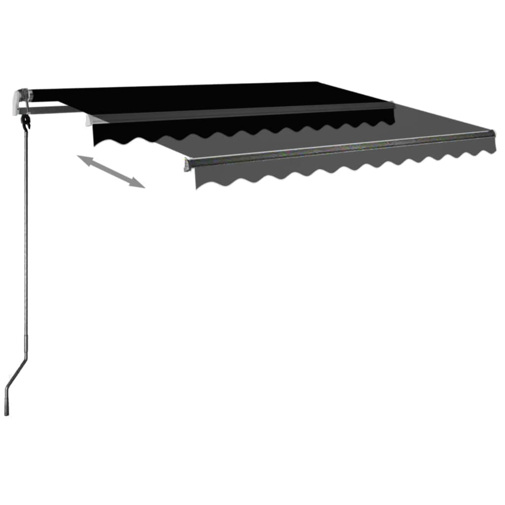 VidaXL Luifel vrijstaand handmatig uittrekbaar 350x250 cm antraciet