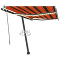 VidaXL Luifel handmatig uittrekbaar met LED 350x250 cm oranje en bruin