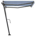 VidaXL Luifel vrijstaand automatisch 350x250 cm blauw en wit