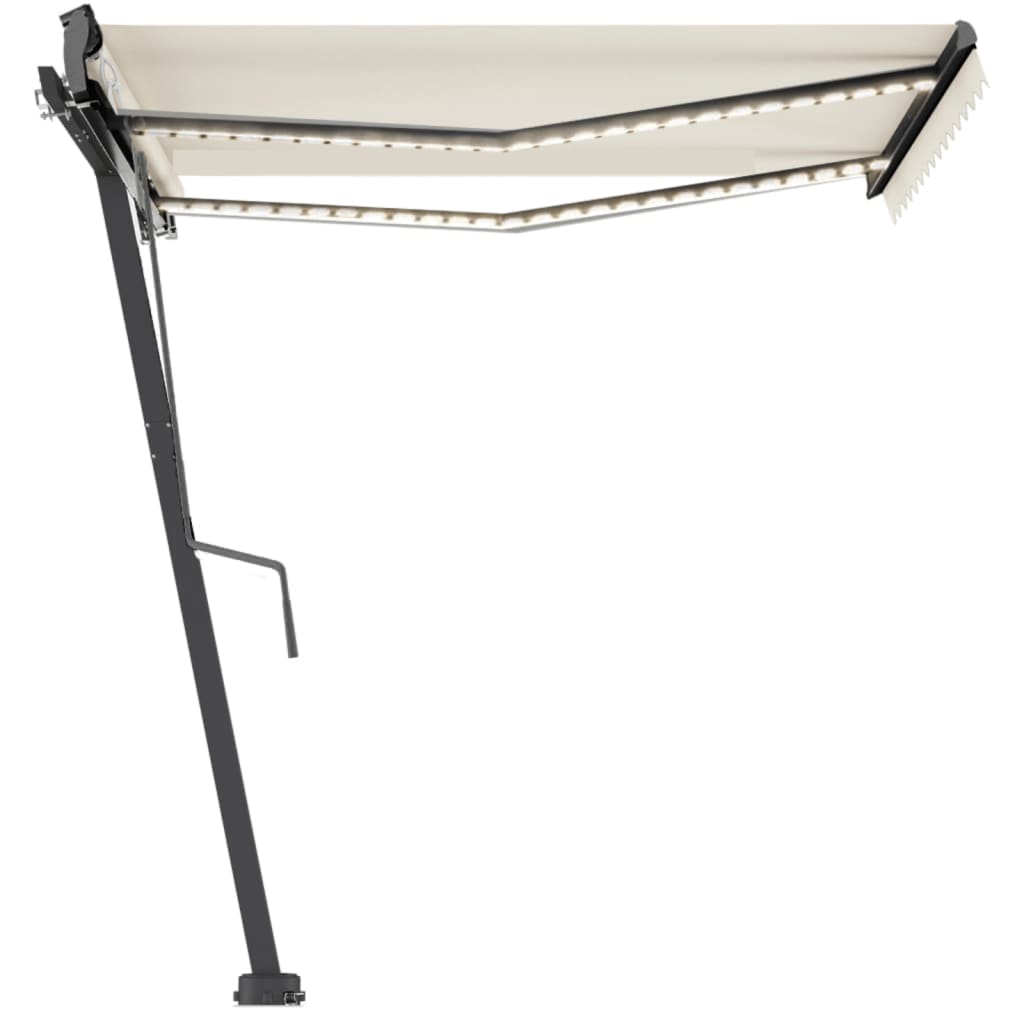 VidaXL Luifel vrijstaand automatisch 350x250 cm crèmekleurig