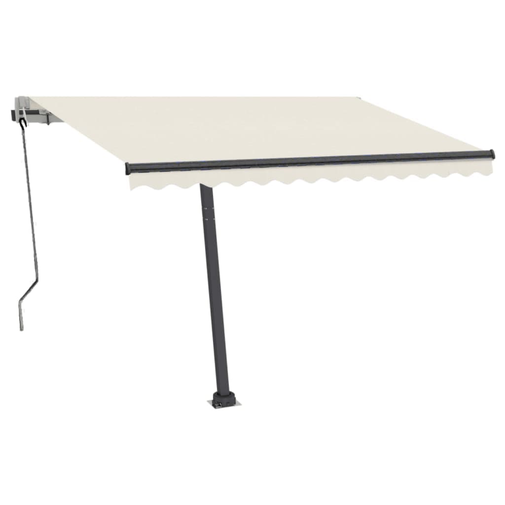 VidaXL Luifel vrijstaand automatisch 350x250 cm crèmekleurig