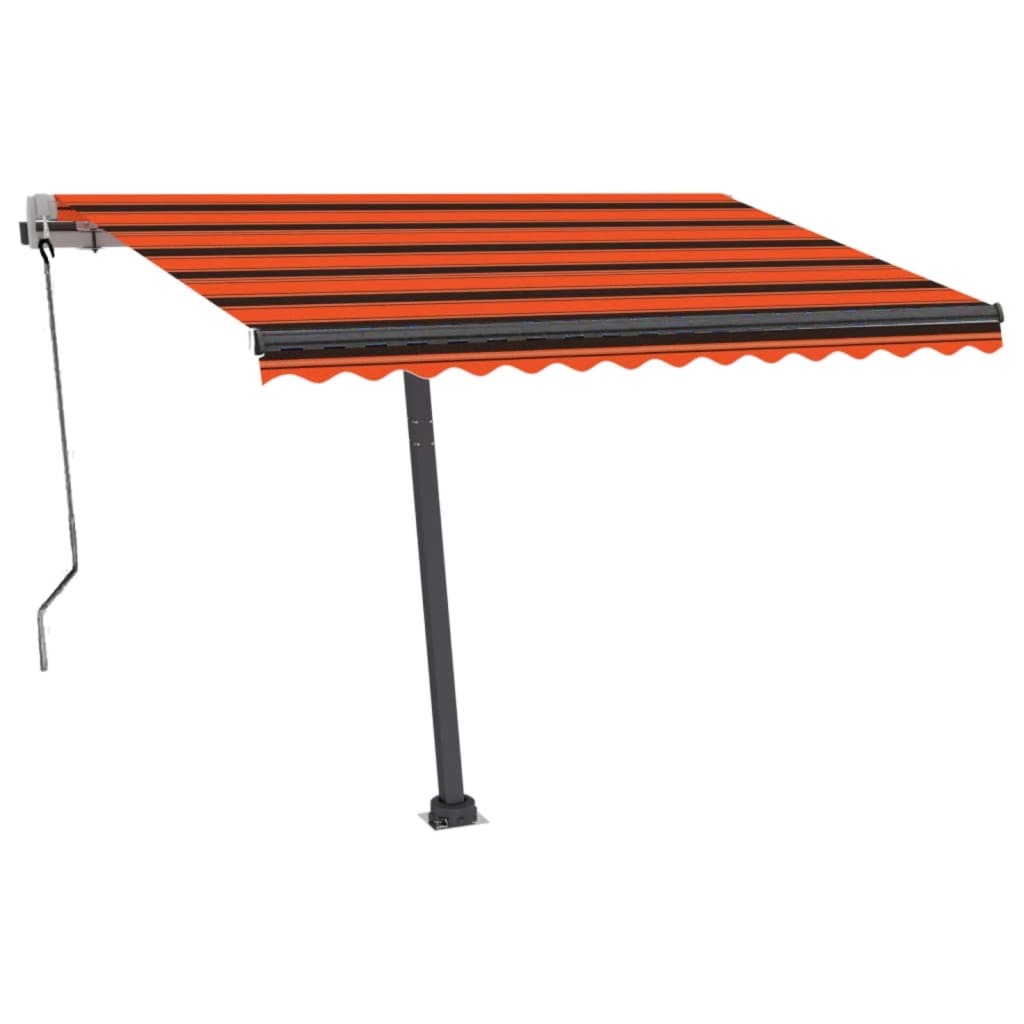 VidaXL Luifel vrijstaand automatisch 350x250 cm oranje en bruin