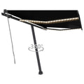 VidaXL Luifel automatisch met LED en windsensor 350x250 cm antraciet
